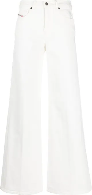 Logo-Patch Wide Leg Jeans