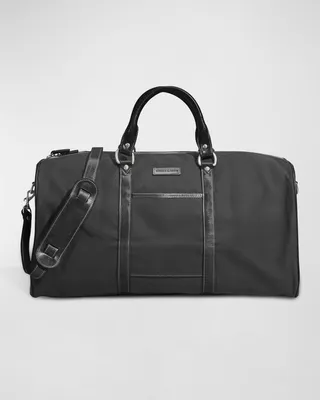 Men's Nylon and Leather Field Duffel Bag