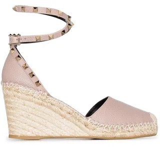 Rockstud 85mm wedge espadrilles