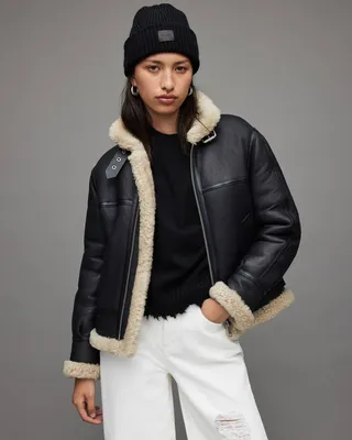 Lorel Flying Shearling Jacket - Black