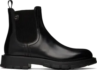 Ferragamo Black Iago Chelsea Boots