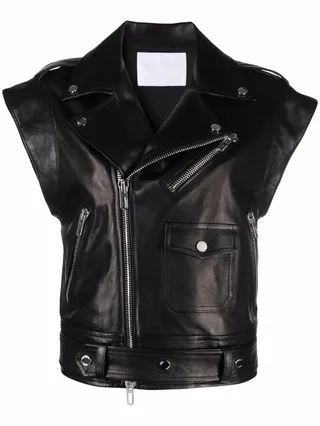 Short-Sleeved Biker Jacket
