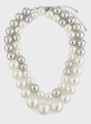Layered Pearl Statement Necklace