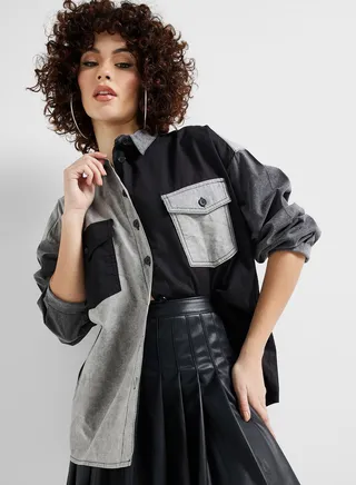Contrast Detail Shirt