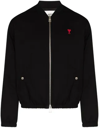 Ami De Coeur zip-up bomber jacket