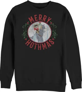 Men's Star Wars Christmas Merry Hothmas Sweatshirt - Black - Small