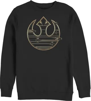 Men's Star Wars The Last Jedi Rebel Logo Streak Sweatshirt - Black - Large