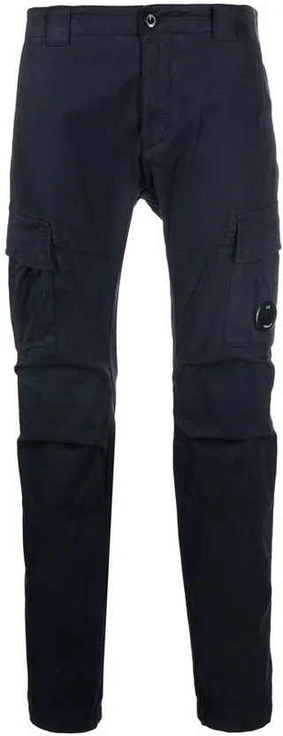 Lens-detail skinny trousers