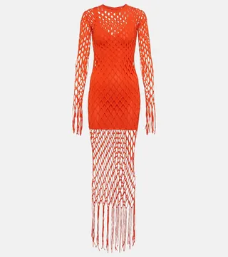 Fishnet midi dress