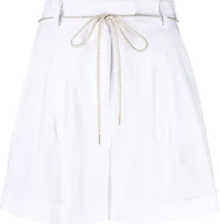 Tied Cotton Shorts