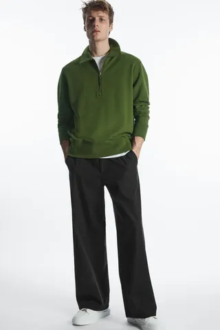 Wide-Leg Drawstring Pants