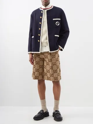 GG-appliqué Wool-blend Tweed Jacket