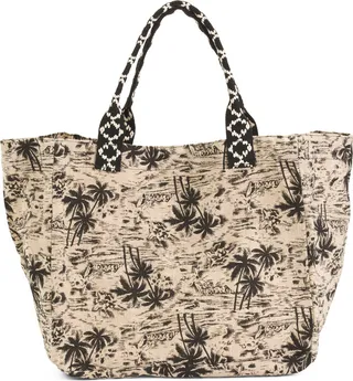 Marbella Oversized Printed Tote With Interior Pockets