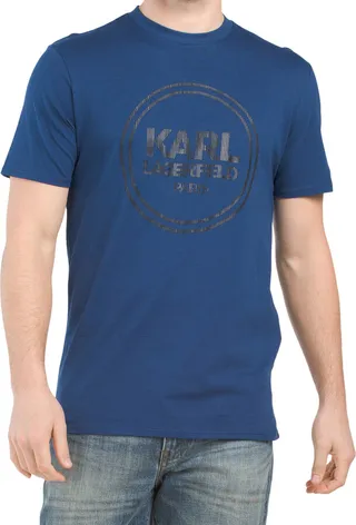 Textured Circle Logo Tee