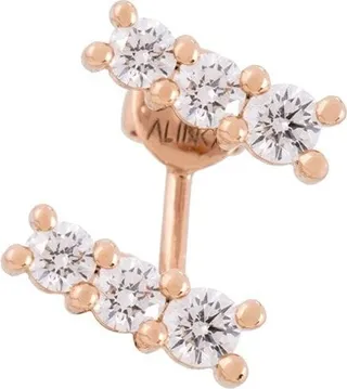 18kt rose gold LARA diamond right earring