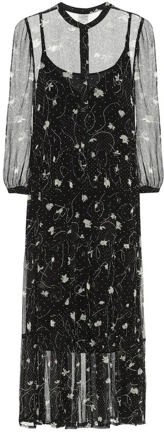 Aia floral midi dress