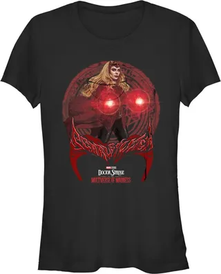 Junior's Marvel Doctor Strange in the Multiverse of Madness Powerful Wanda T-Shirt - Black - Medium