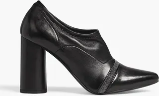 Luna bead-embellished leather ankle boots