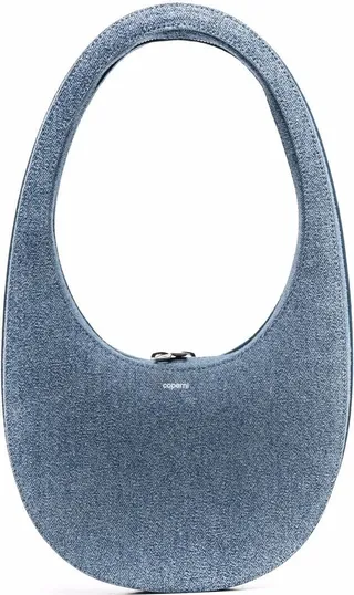 Swipe denim shoulder bag