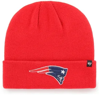 Men's Red New England Patriots Secondary Basic Cuffed Knit Hat