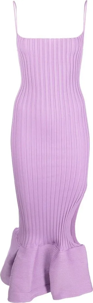 Emma fishtail-design midi dress
