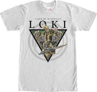 Men's Marvel Loki God of Mischief Minions T-Shirt - White - 2X Large