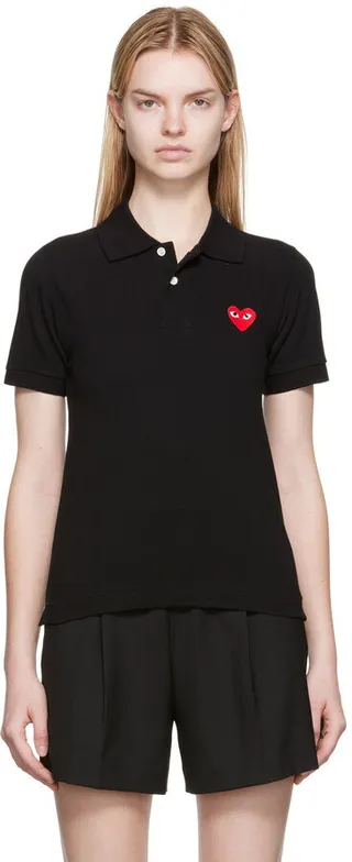 Comme des Garçons Play Black Heart Patch Polo