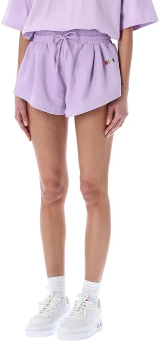 MSGM Logo Embroidered Drawstring Shorts