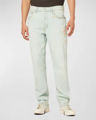 Men's Reece Splatter Denim Straight Leg Jeans