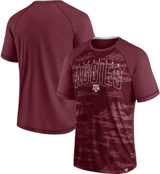 Men's Fanatics Branded Maroon Texas A & M Aggies Arch Outline Raglan T-shirt