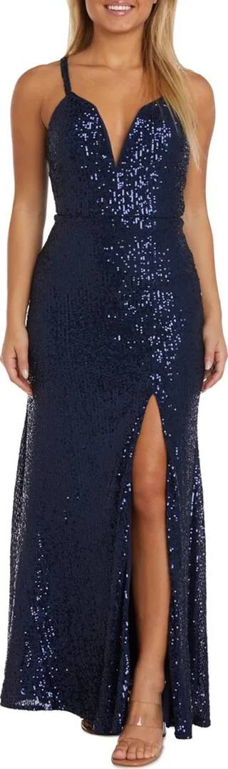 Sequin Embellished Gown