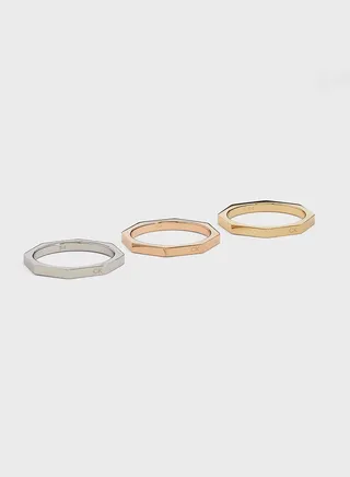 Stainless Steel Faceted Bolt Ring
