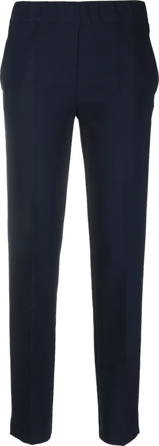 Elasticated-Waist Cropped Trousers