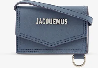 Dark Navy Dark Navy Le Porte Logo-embossed Leather Cross-body bag