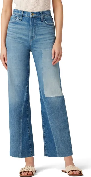 The Blake Rip & Repair High Waist Ankle Wide Leg Jeans
