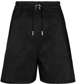 Drawstring Thigh-Length Shorts