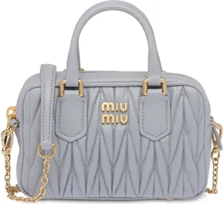 Logo-Plaque Quilted Tote Bag