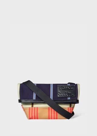 Mix-Up Stripe Cotton Cross Body Bag