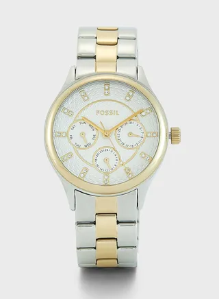 Classic Steel Strap Analog Watch