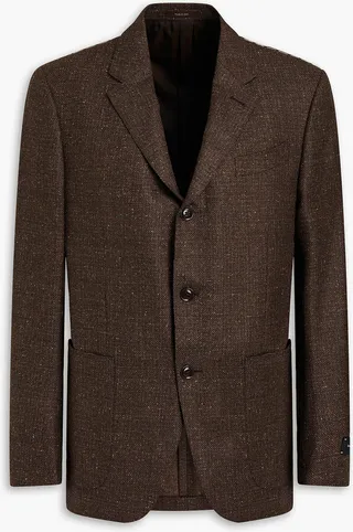 Donegal wool and silk-blend blazer