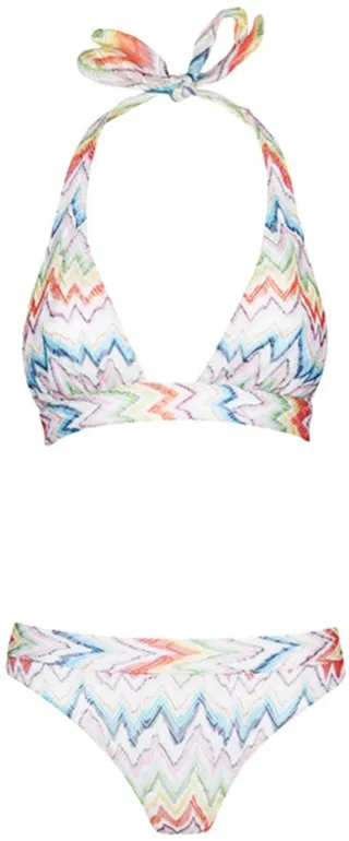 Zigzag Print Two-Piece Swimsuit