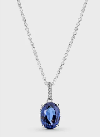Sparkling Statement Halo Pendant Necklace