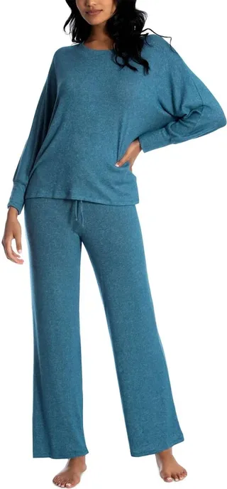 Knit Pajama Set in Peacock