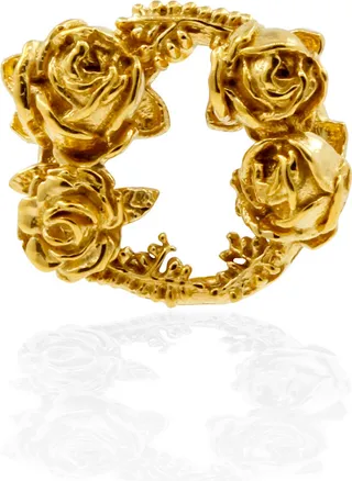 Lee Renee - Rose Halo Lapel Pin - Gold