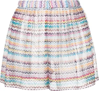 All-Over Zigzag-Print Shorts