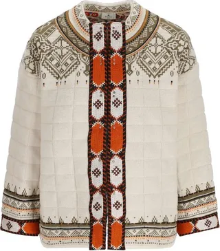 Etro Geometric Pattern Quilted Jacquard Jacket