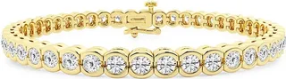 Build Your Own Collection 14K Yellow Gold & Lab Grown Diamond Half Bezel Tennis Bracelet