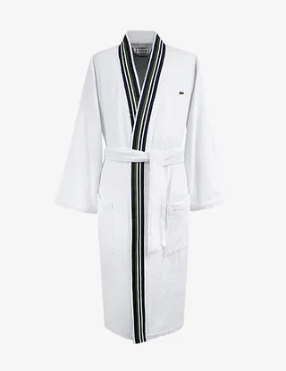acoste Blanc Club Self-tie Organic Cotton Dressing Gown