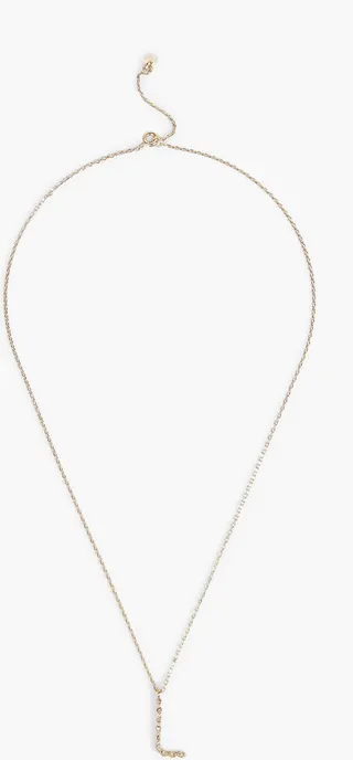 Gold-tone crystal necklace