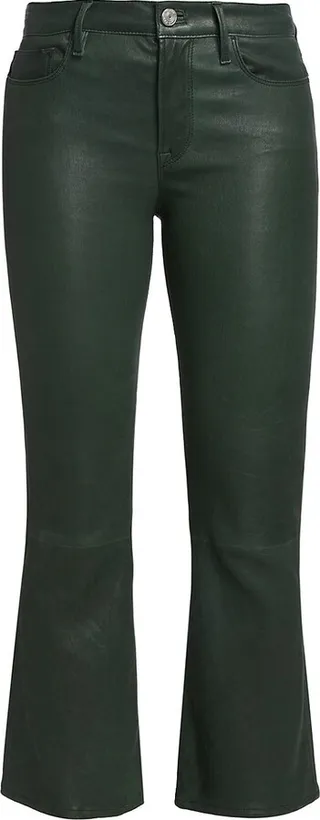 Le Crop Mini Boot Leather Pants